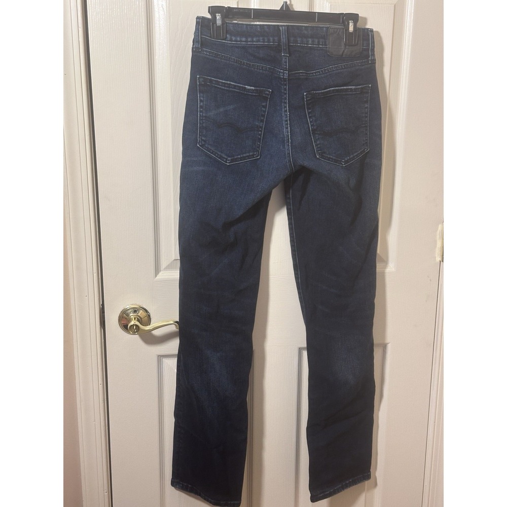 American Eagle Outfitters AE Flex Men's 28x34 Dark Wash Straight Stretch Jeans - Picture 2 of 5